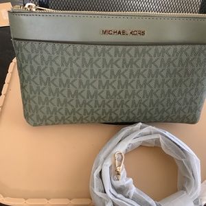 Michael Kors small cross body Army Green Color..New